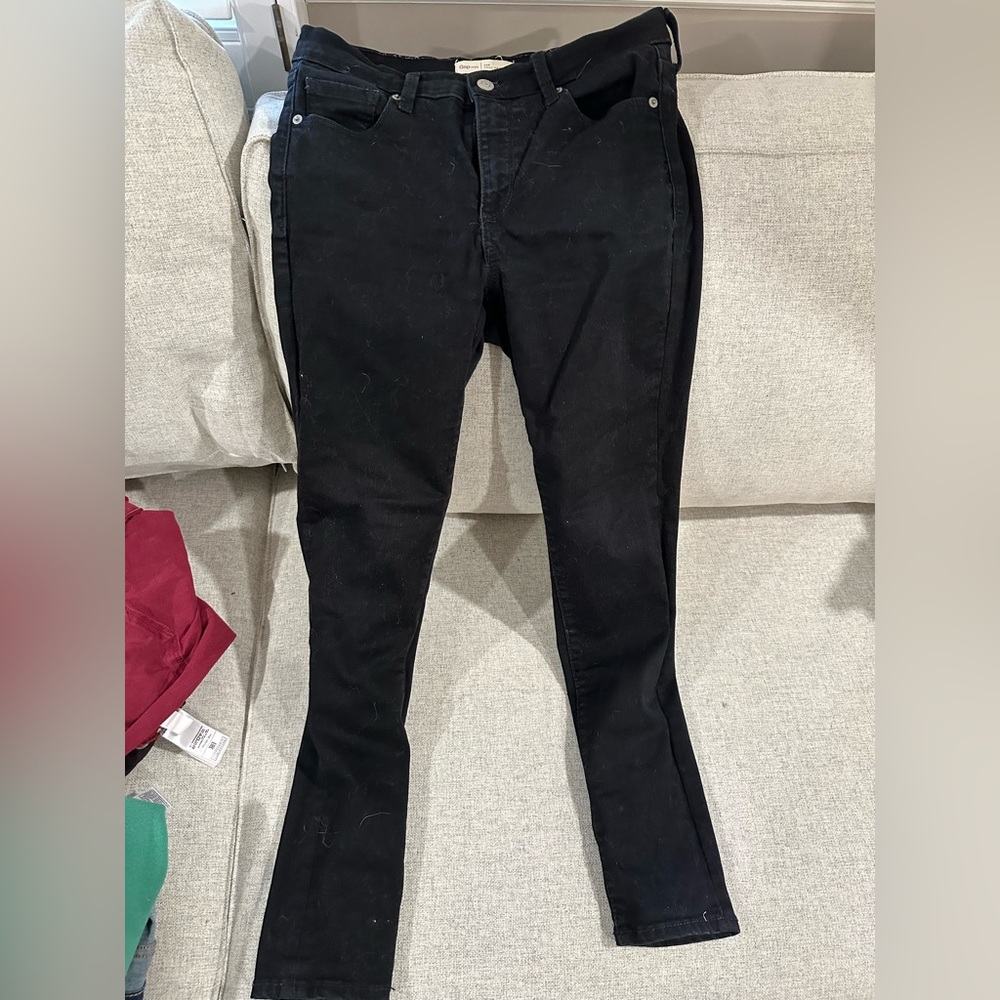 Gap 29 regular Black Jeans True Skinny High Rise Size 8
